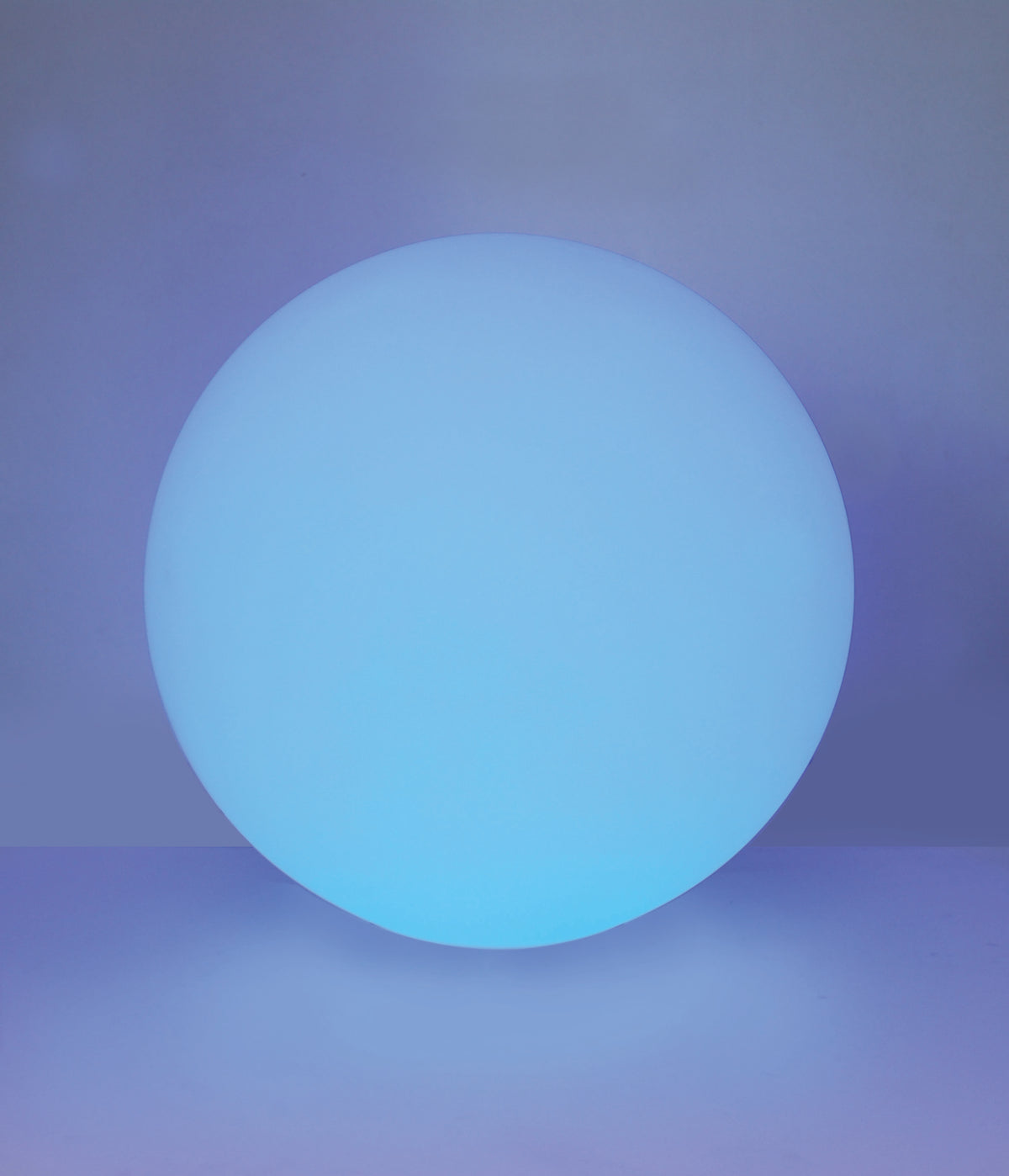 Blue LED glow ball, round illuminated sphere
