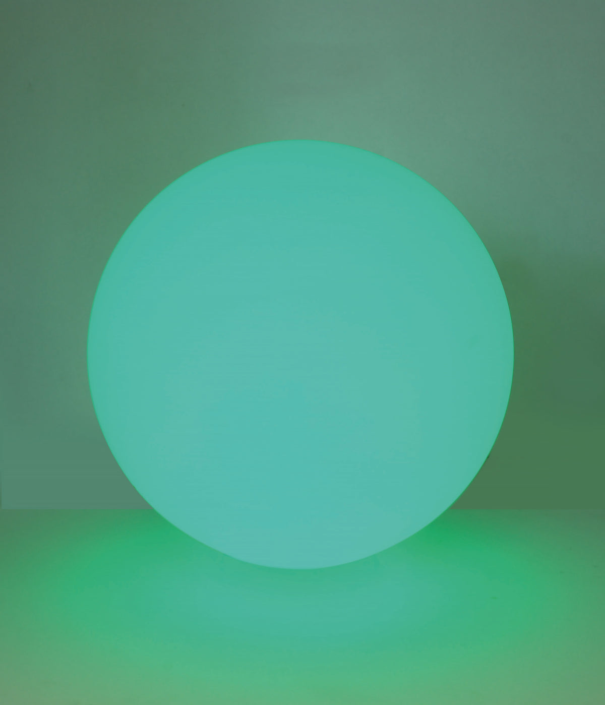 Teal glow ball, round light diffuser