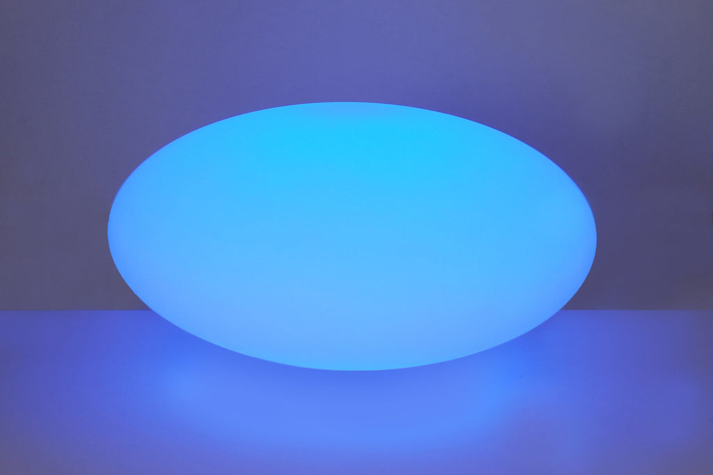 Glow pebble light, oval LED with bright blue illumination