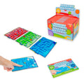 Sensory maze mat set with interlocking puzzle mats, hand placing piece