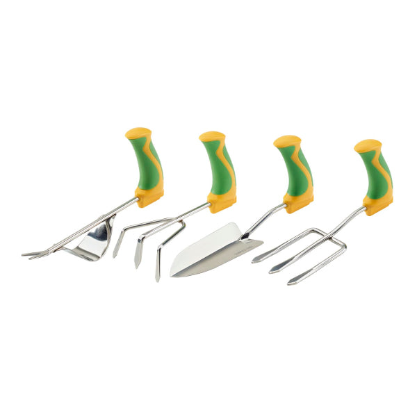 Set of 4 Easi-Grip® garden hand tools with green and yellow grips