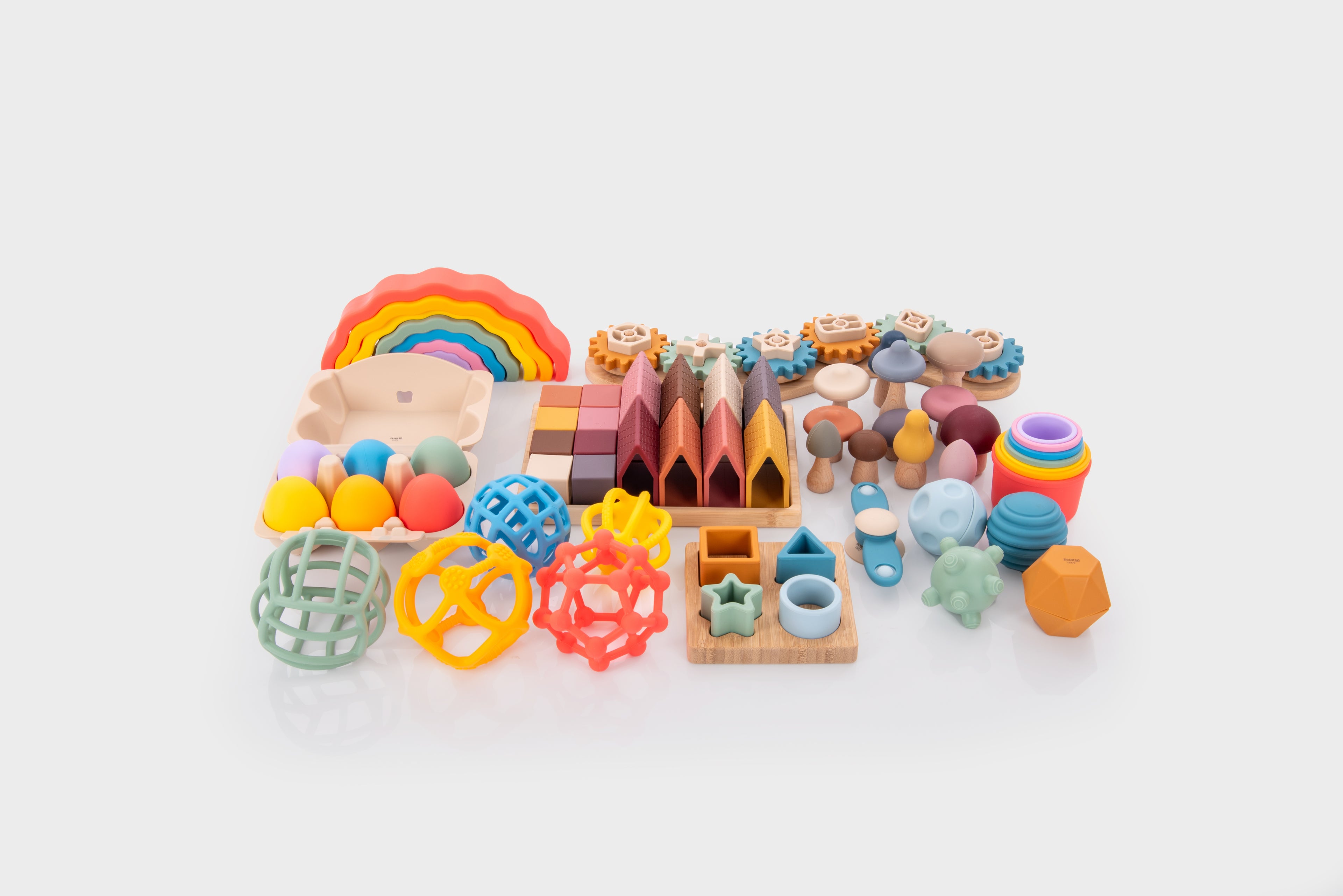 Silisoft super bundle of colorful silicone fidget toys in assorted shapes