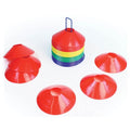 Space markers set of 25, red disc-style markers and stacked colored marker tops