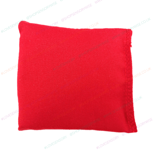 Red square cotton bean bag, 10cm