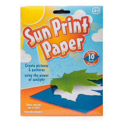 Sun Print Paper kit with 10 sheets, for creating pictures using sunlight