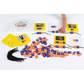 Phonics threading beads set with letter and grapheme beads on strings