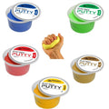 Therapy putty pack of 5 tubs in blue, green, red, yellow, and gold.