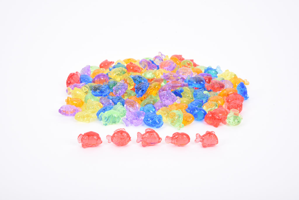 Translucent color fish set: assorted bright translucent fish pieces