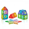 Translucent magnetic building blocks, colorful panels and rods, kids' set
