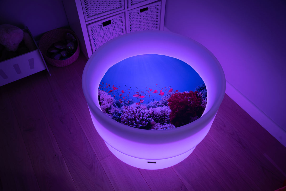 Under the Sea discovery play mat with underwater scene display glowing purple-blue