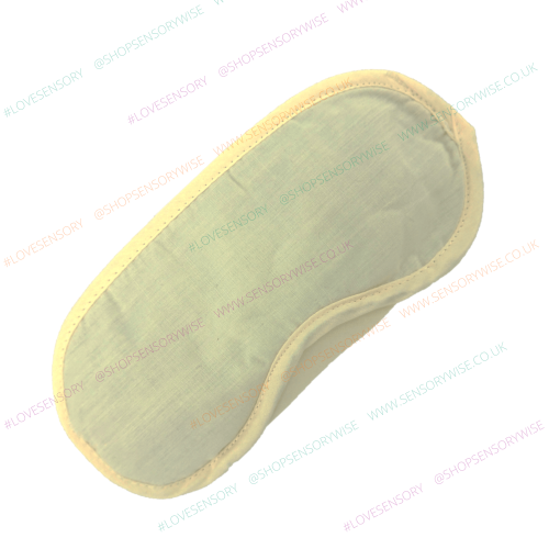 Cream fabric sensory blindfold with padded eye mask