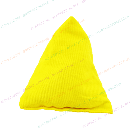 Cotton pyramid bean bag in yellow
