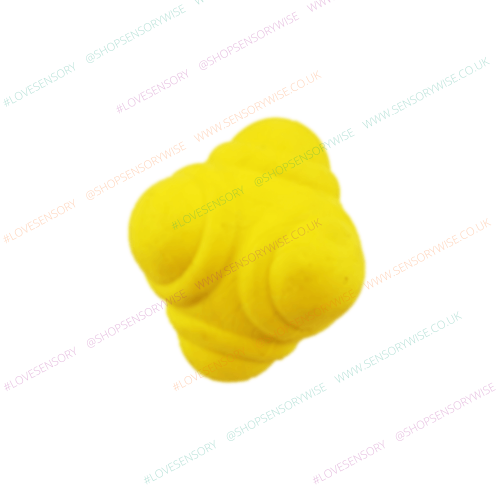 Reaction ball 7 cm, textured squeeze ball in yellow